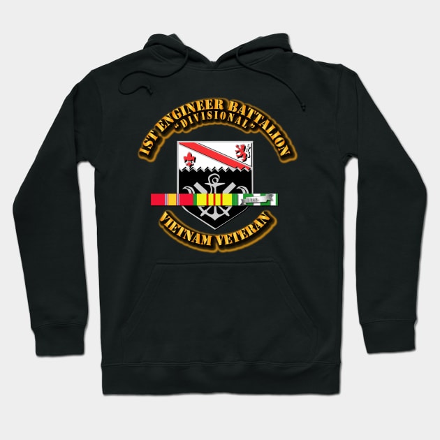 1st Engineer Battalion w SVC Ribbon Hoodie by twix123844